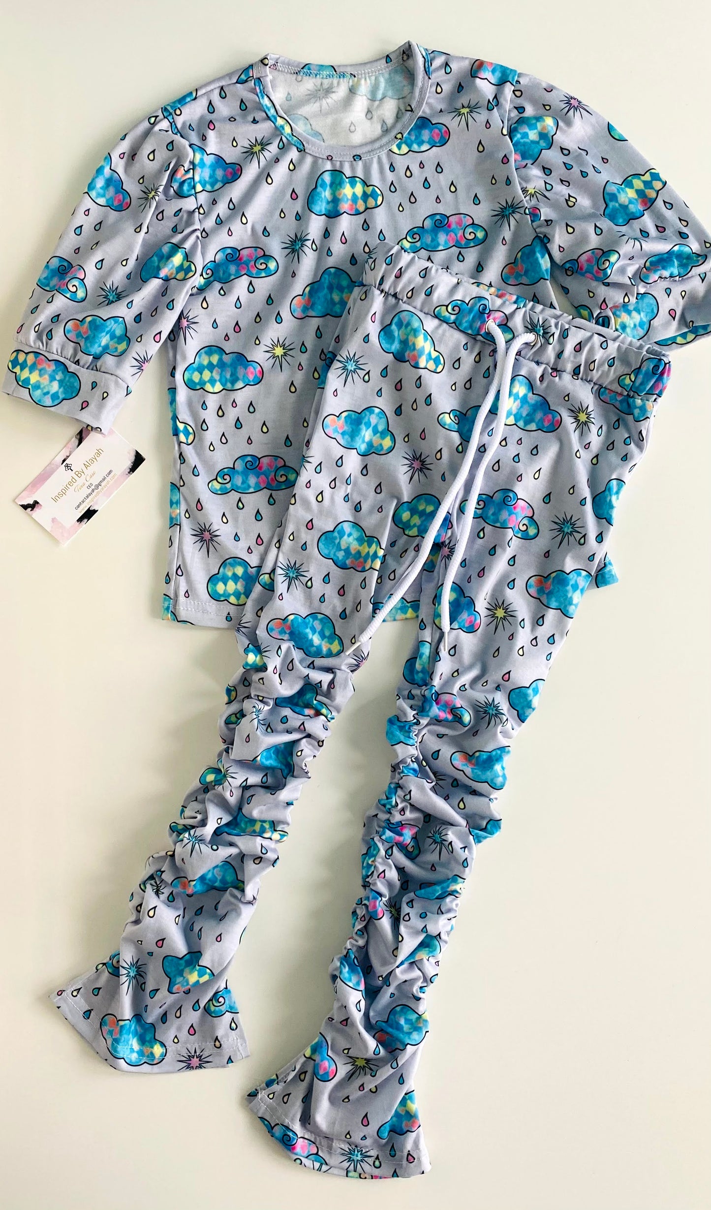 Cloud Tie Dye Stack Pants image 0