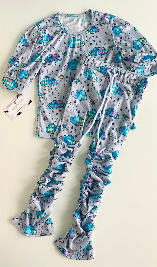 Cloud Tie Dye Stack Pants image 0